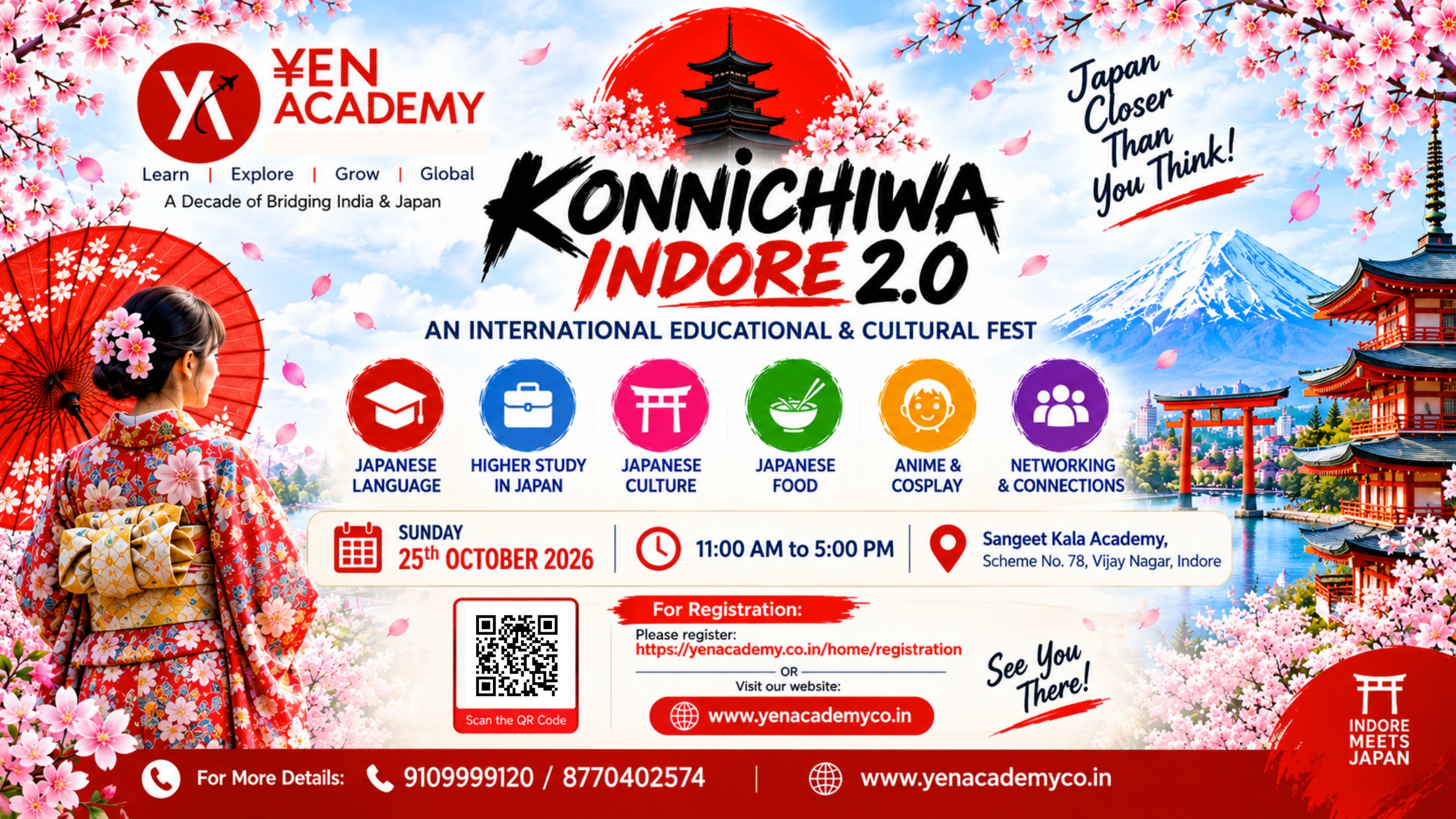 Konnichiwa Indore 2.0 event registration poster